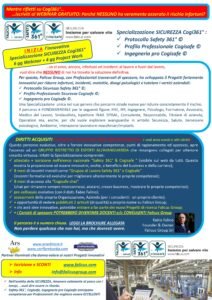 Specializzazione SICUREZZA Cogi361 Locandina e WEBINAR GRATUITO Specializzazione SICUREZZA Cogi361 Locandina e WEBINAR GRATUITO