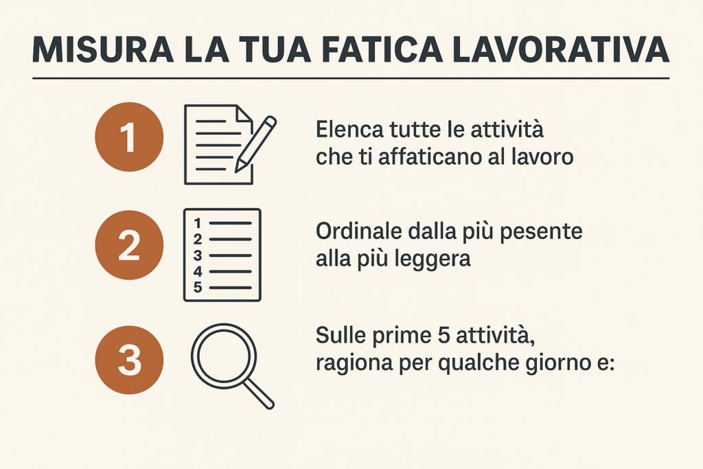 Mini esercizio Misura la tua fatica lavorativa