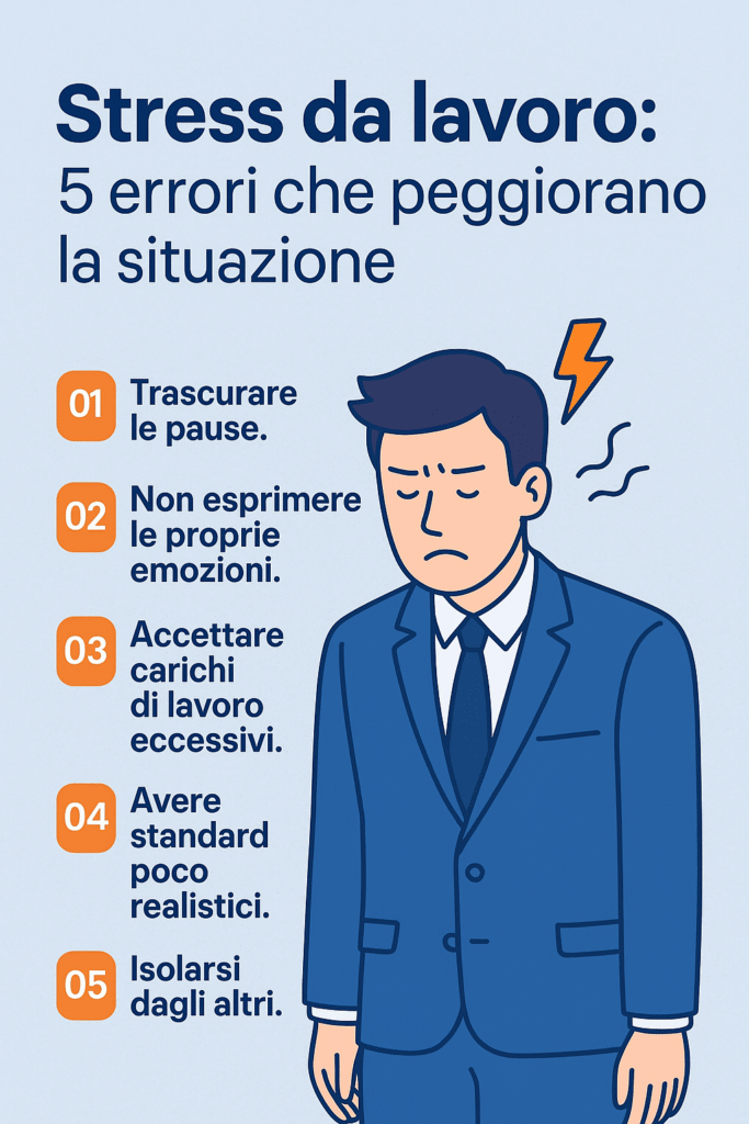 Stress da lavoro 5 errori che peggiorano la situazione PNG